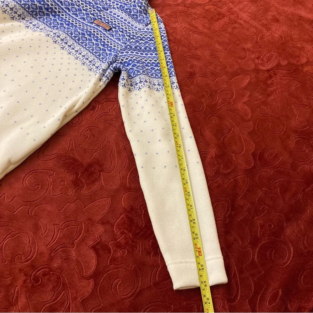 Vineyard Vines FairIsle Pullover Sweater Drawstring Funnel Neck Pockets Sz S - Picture 11 of 11